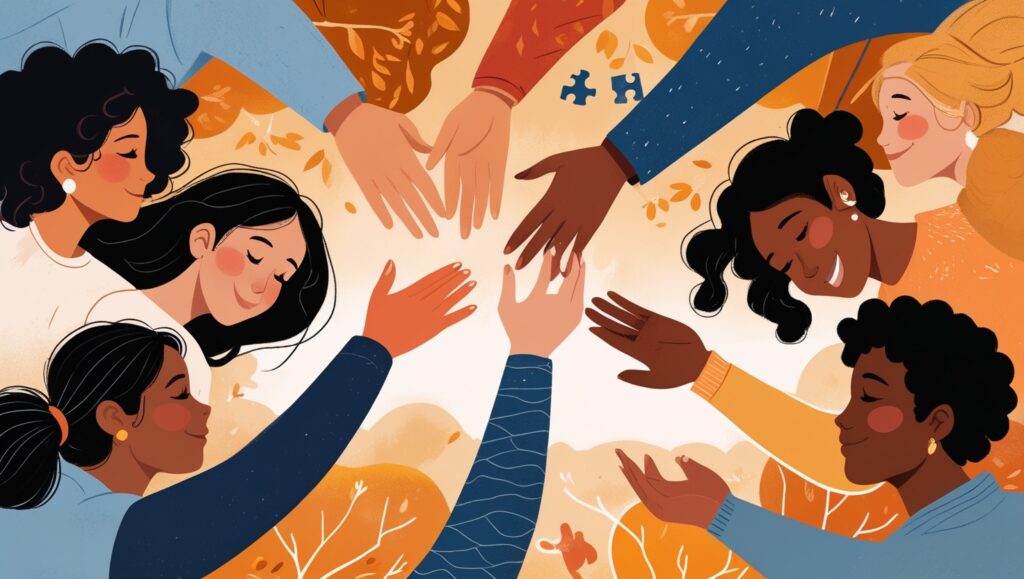 diverse people connecting authentically