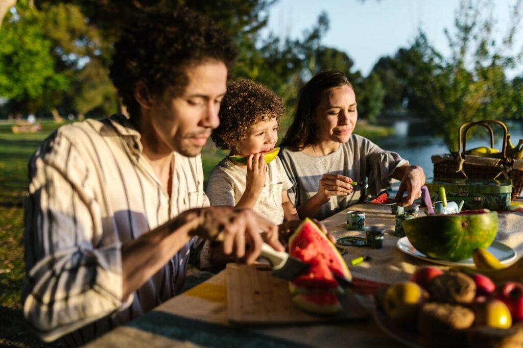 A-Family-Having-a-Picnic-During-Day-Time