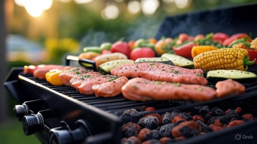 Healthy-grilling-scene-showing-colorful-vegetables-and-lean-proteins-on-a-BBQ-grill