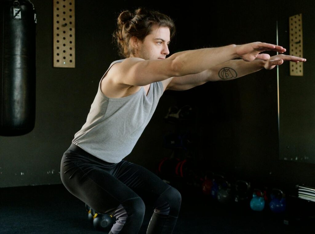 Man-Doing-Air-Squats