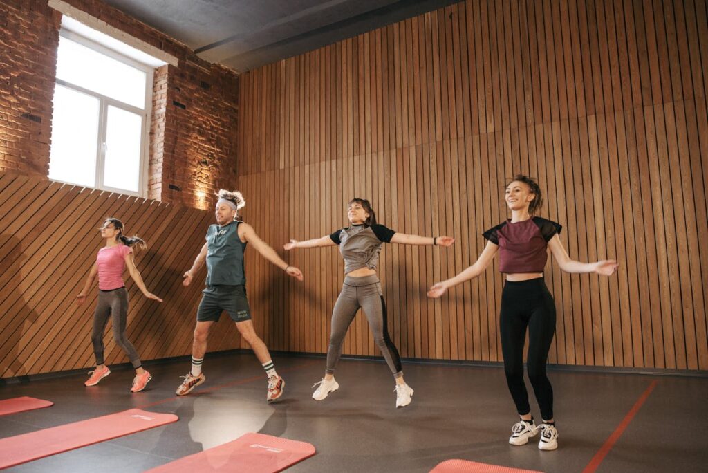 People-in-the-Fitness-Center-Doing-Jumping-Jacks