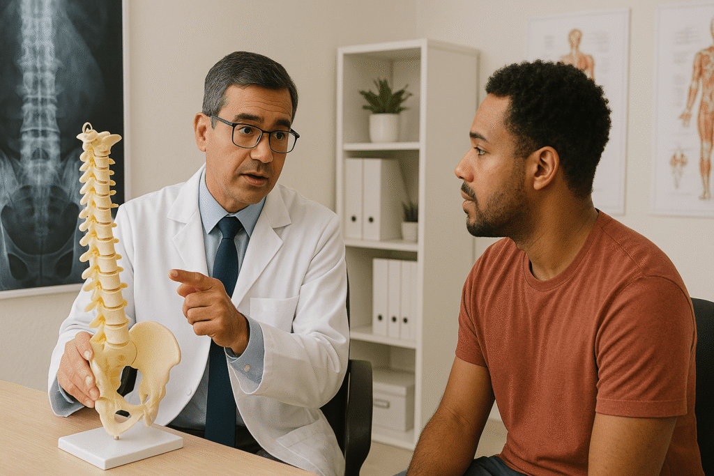 Professional-medical-setting-showing-spine-model
