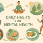 a person's daily mental health journey as a circular flow
