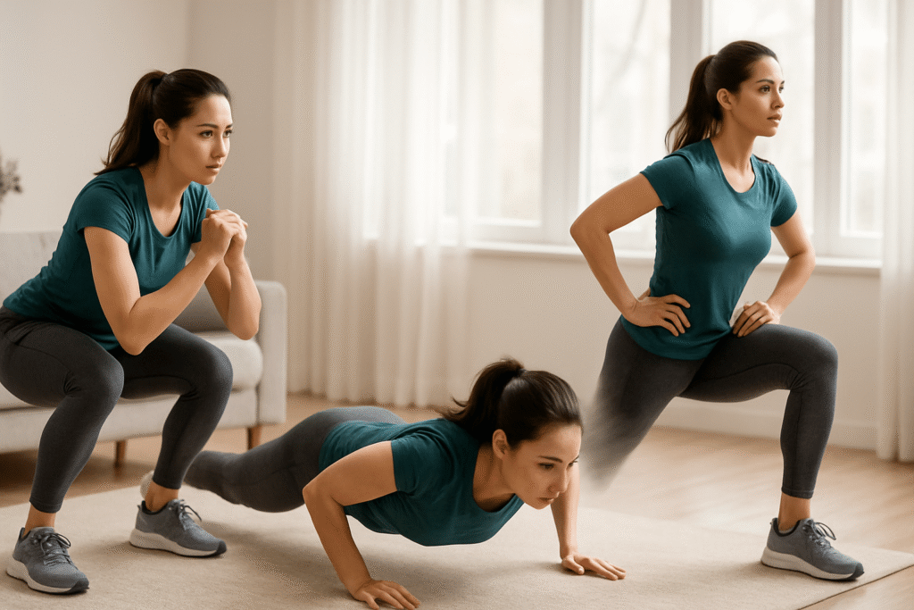 action-shot-of-a-fit-woman-performing-bodyweight-exercises-in-a-bright-modern-living-room