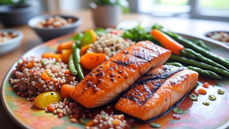 grilled-salmon-with-roasted-vegetables-and-a-quinoa-salad
