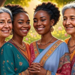 illustration-depicting-a-multigenerational-group-of-women