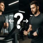 same person doing cardio (treadmill running)