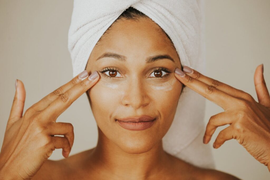 A-Woman-Applying-a-Facial-Cream