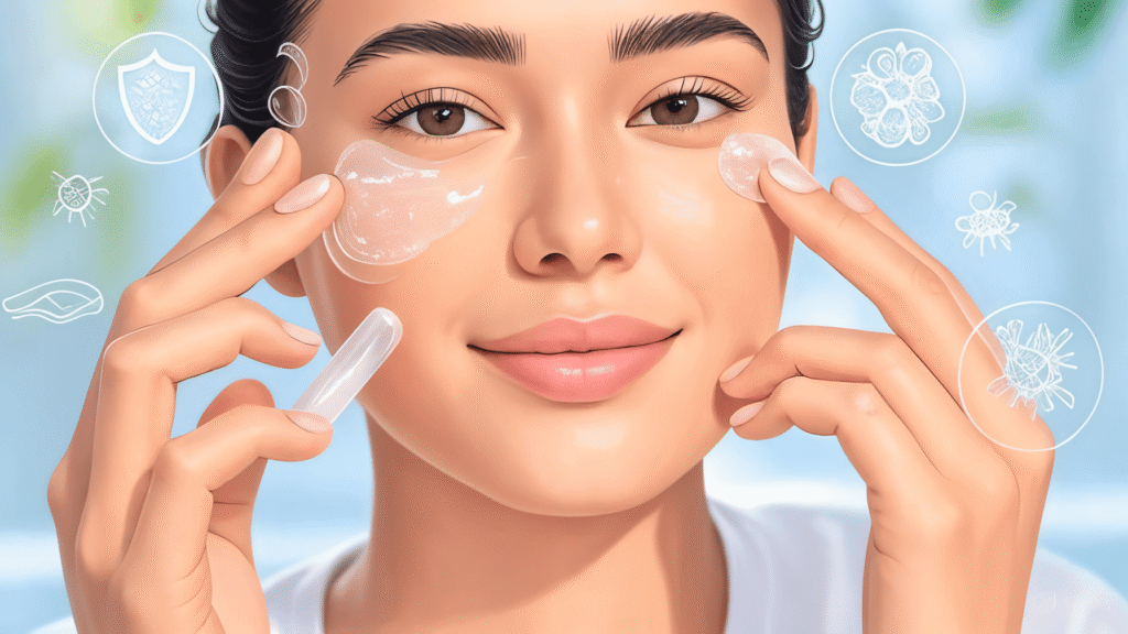 a-person-with-clear-radiant-skin-applying-a-clindamycin-gel-or-lotion